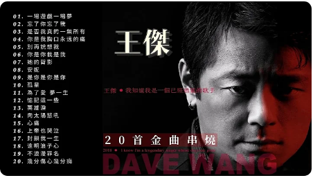 王傑 Dave Wang | 20首金曲串燒『超高無損音質』